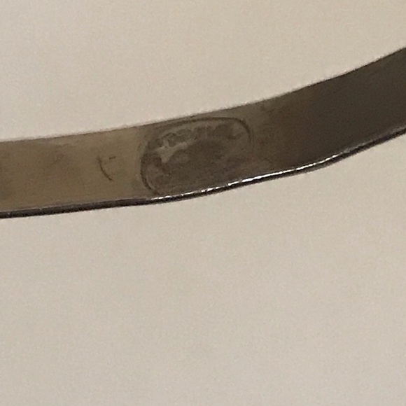 Silver Bangle Stackable Bracelet Vintage - Picture 4 of 9